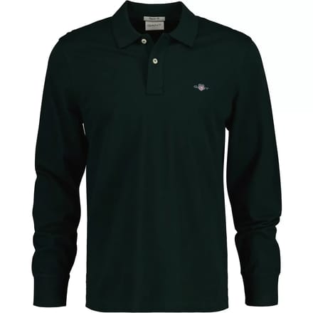 Gant - Rugger Pique Polo Donkergroen - Regular-fit - Heren Poloshirt Maat XL