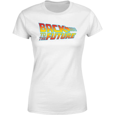 Back To The Future Classic Logo Women's T-Shirt - White - XXL