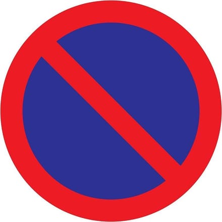 Pickup bord rond diameter 18 cm - Parkeerverbod
