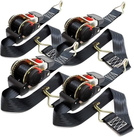 Set van 4 Automatische Spanbanden 1.8m x 50mm met Punt Haken - 750 daN Polyester