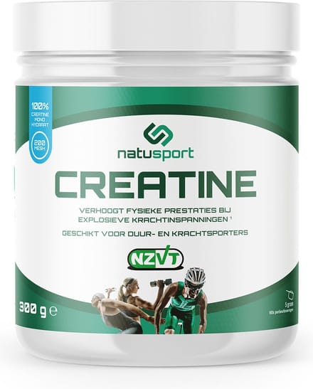 Natusport Creatine - Creatine Monohydraat - Spierkracht & Explosiviteit - NZVT Gecertificeerd - 300g