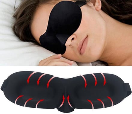 Gezichtsmasker warmte masker slaapmasker rustmasker Zwart / HaverCo