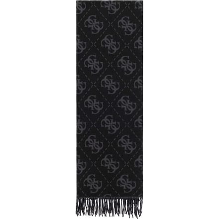 GUESS sjaal Scarf 70 x 190 Coal Logo zwart