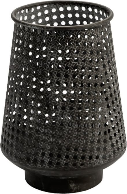 Home Society Windlicht Hurricane Morreta  Zwart  Metaal  29cm
