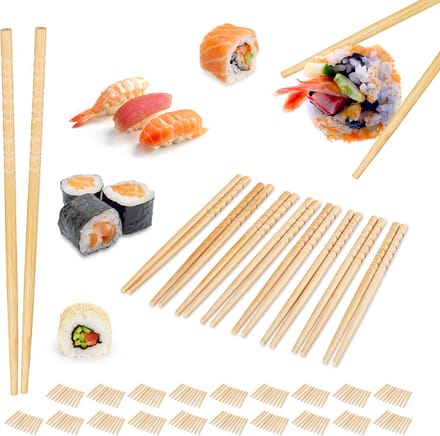 200 paar bamboe eetstokjes - chopsticks - herbruikbaar - 24 cm lang