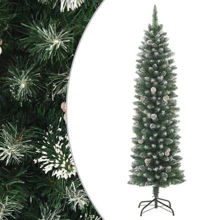 vidaXL - Kunstkerstboom - smal - met - standaard - 240 - cm - PVC