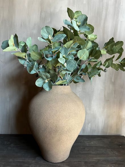 Still| vaas| conische vaas| aardewerk vaas| kleur LATTE} H45XD35 CM
