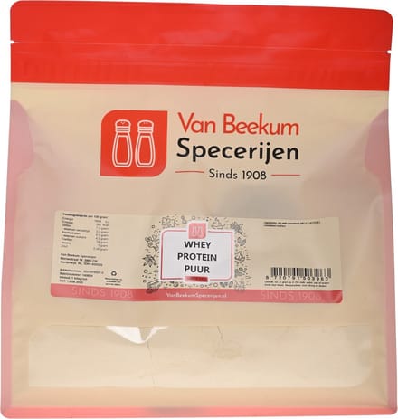 Van Beekum Specerijen - Whey Protein Puur - 1 KG (hersluitbare stazak)