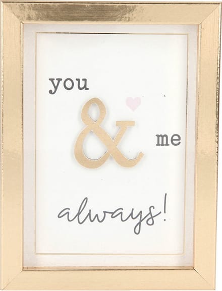 Fotolijst met compliment you & me always!