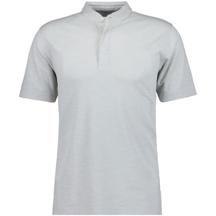 Ragman Polo Soft Knit Flame Design Stand Up Collar Ecru / male