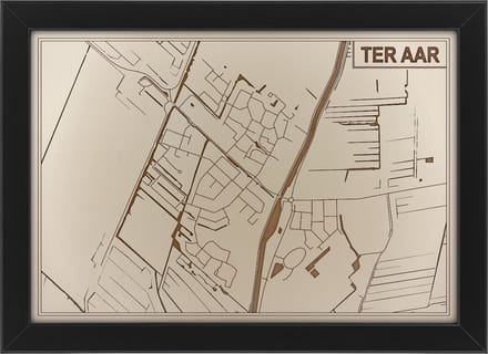 Houten stadskaart van Ter Aar
