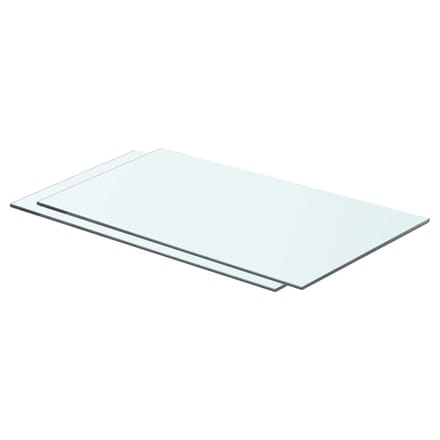 vidaXL - Schappen - 2 - st - 60x30 - cm - glas - transparant