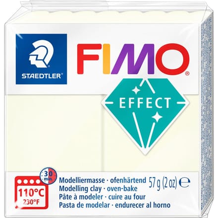 FIMO effect - ovenhardende boetseerklei standaard blokje 57 g - glow-in-the-dark
