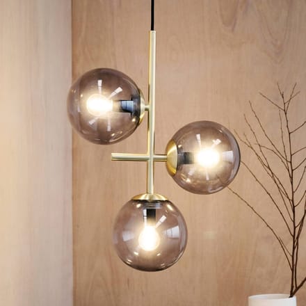 DYBERG LARSEN Como hanglamp, 3-lamps, messing