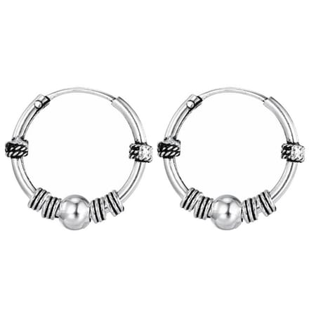 Fako Bijoux® - Bali Oorringen - Cleo - 15mm - Zilverkleurig