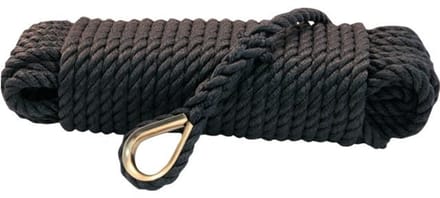 Hollex Kant en Klare Ankerlijn Polypropyleen - Zwart - 10 mm x 20 meter