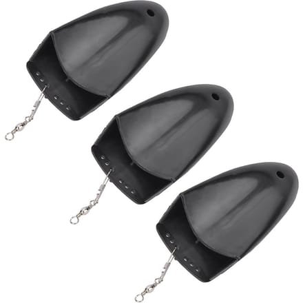 3 stuks Plastic Vissen Trollen Duikplank met Wartel Vishulpmiddel Accessoire gray