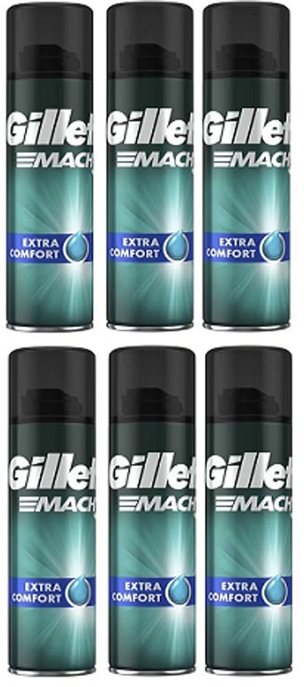 Gillette Mach3 Shave Gel Extra Comfort - 6 x 200ml - voordeelverpakking