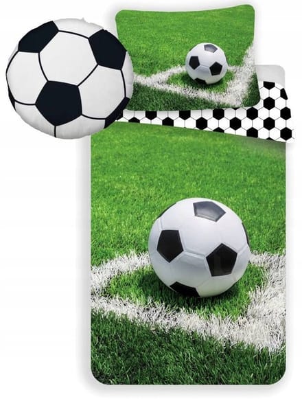 Kinderbeddengoed 140x200cm Katoen Voetbal 3D Kussen