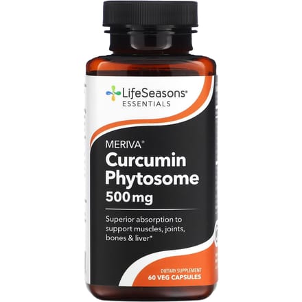 LifeSeasons, Meriva Curcumin Phytosome, 500mg, 60 Veggie Capsules (250mg per capsule)