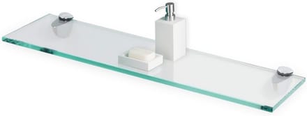 Rechthoekig zwevend glazen rek - Modern 6" x 36" kleurloos