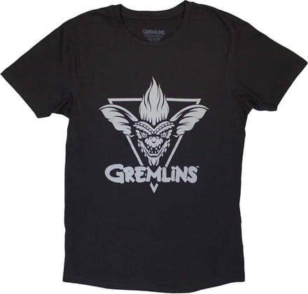 Gremlins - Stripe Triangle Heren T-shirt - M - Zwart