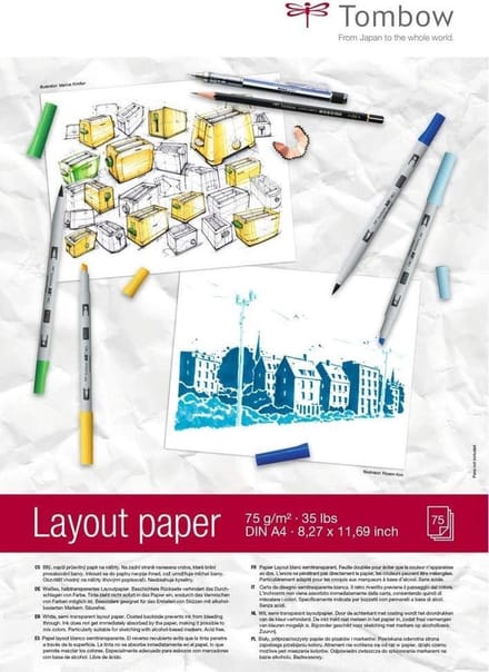 Layout papier - Wit - A4 - 75 grams - Tombow