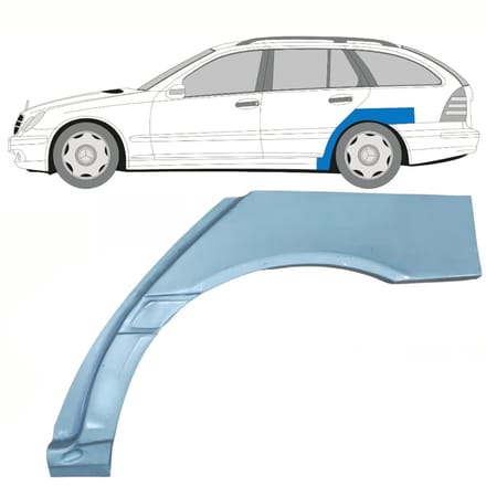 Reparatiepaneel achterspatbord voor Mercedes C-Class W203 2000-2007 / Links
