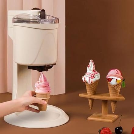 IJsmachine - Softijsmaker Yoghurtijsmachine - Thuis Desserts Maken - Halfautomatisch - 1000 ml - Wit
