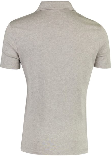 BOSS Black poloshirt grijs katoen normale fit