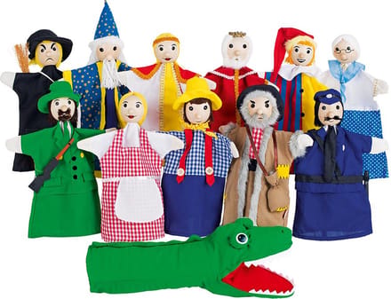 GOKI Handpoppen - Set Van 12 - H27Cm - 4 Jaar