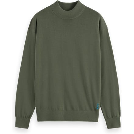 Scotch & Soda Dropped Shoulder Mock Neck Pullover Thyme Größe: L | Pullover Outlet | Herren