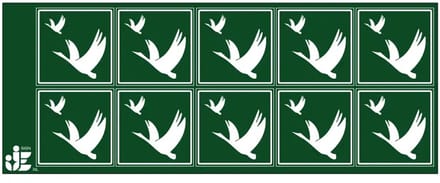 Vogelreservaat sticker | 5 x 5 cm - 10 stuks per vel