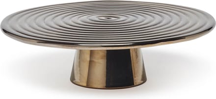 Dutchdeluxes - Keramiek - Taartplateau - Platinum Goud - Serveren van hapjes - Groot - 32 cm diameter