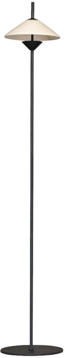 ETH Claide vloerlamp 8w 3 stappen dimbaar zwart + kap zand gecraqueleerd