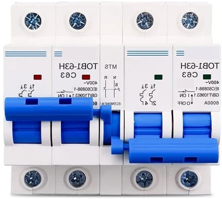Dubbele Stroomschakelaar - Handmatige Overdracht - Stroombeheer - Dual Power MCB - 25A - Grijs