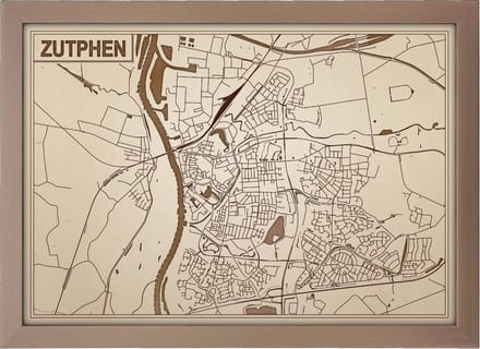 Decoratief Beeld - Houten Van Zutphen - Hout - Bekroned - Bruin - 21 X 30 Cm