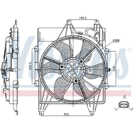 Koelventilatorwiel, motorkoeling NISSENS 85882