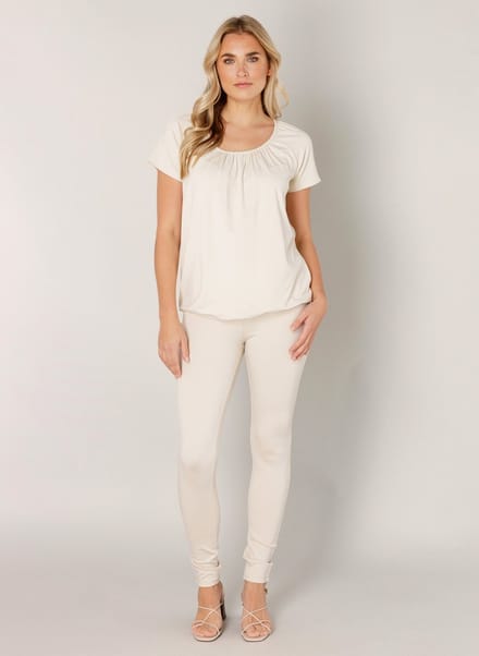 BASE LEVEL Yona Jersey Shirt - Light Beige - maat 44