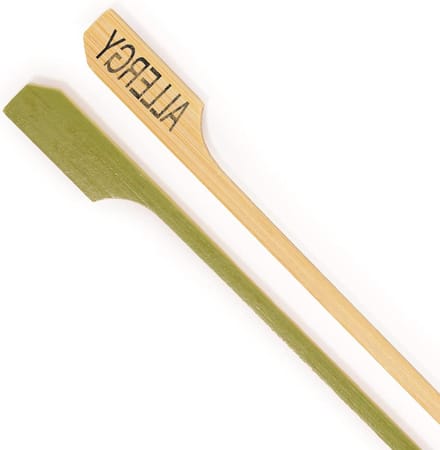 Bamboe Paddle Picks - Voedsel Markers - Voedsel Labelen - Duurzaam Bamboe Hout - 12 cm - Lichtbruin
