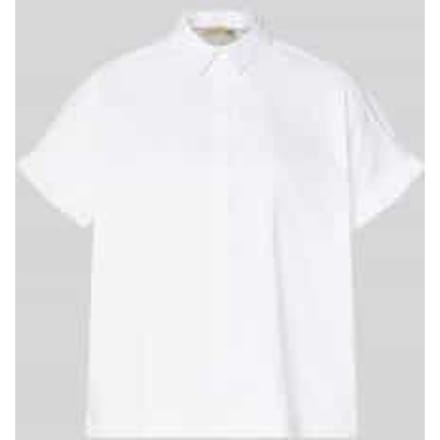 regular fit blouse met blinde knoopsluiting