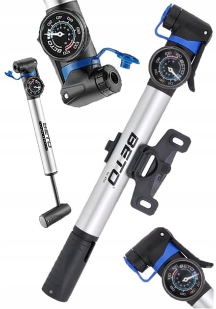 BETO Fietspomp CRH-031AG Manometer 5,5 bar Alu Presta/Schrader