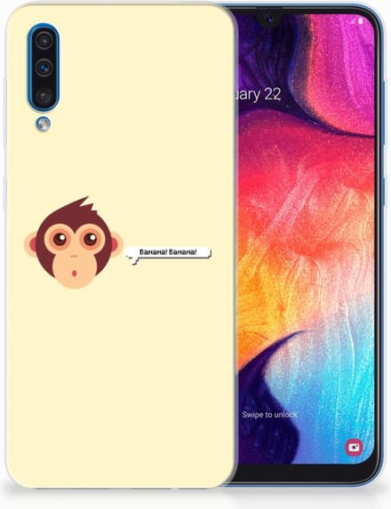 Samsung Galaxy A50 Telefoonhoesje met Naam Monkey