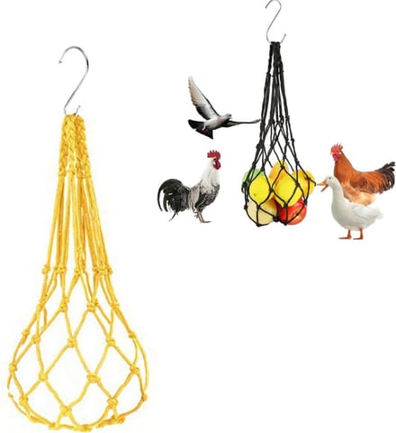Kip Groente Feeder - Pluimvee Voerhouder - Gevogelte Voeden - Herbruikbaar Polyester - 65 cm - Mengkleuren
