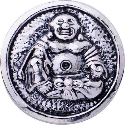 Quiges - Dames Click Button Drukknoop 18mm Boeddha Lotus Houding Gelukkig - EBCM367