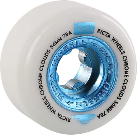 Ontspannen Skateboardwielen 56mm 78a - Chrome Clouds Stijl