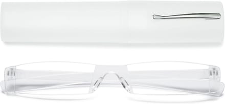 Randloze leesbril voor heren en dames met compact etui | Lichtgewicht leesvergroting