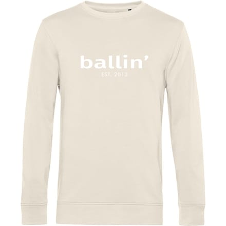 Heren Sweaters met Ballin Est. 2013 Basic Sweater Print - Beige - Maat S