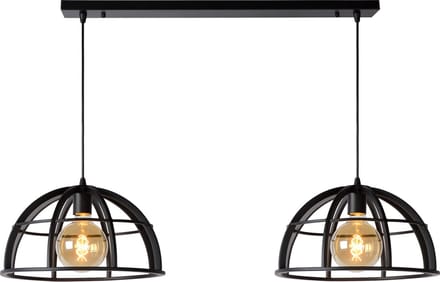 Lucide DIKRA - Hanglamp - 2xE27 - Zwart