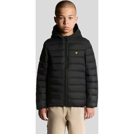 Lyle & Scott jongens lichtgewicht gewatteerde jas - zwart